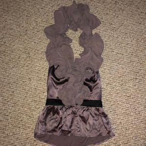 Bebe Ruffled Halter Blouse Size: Small